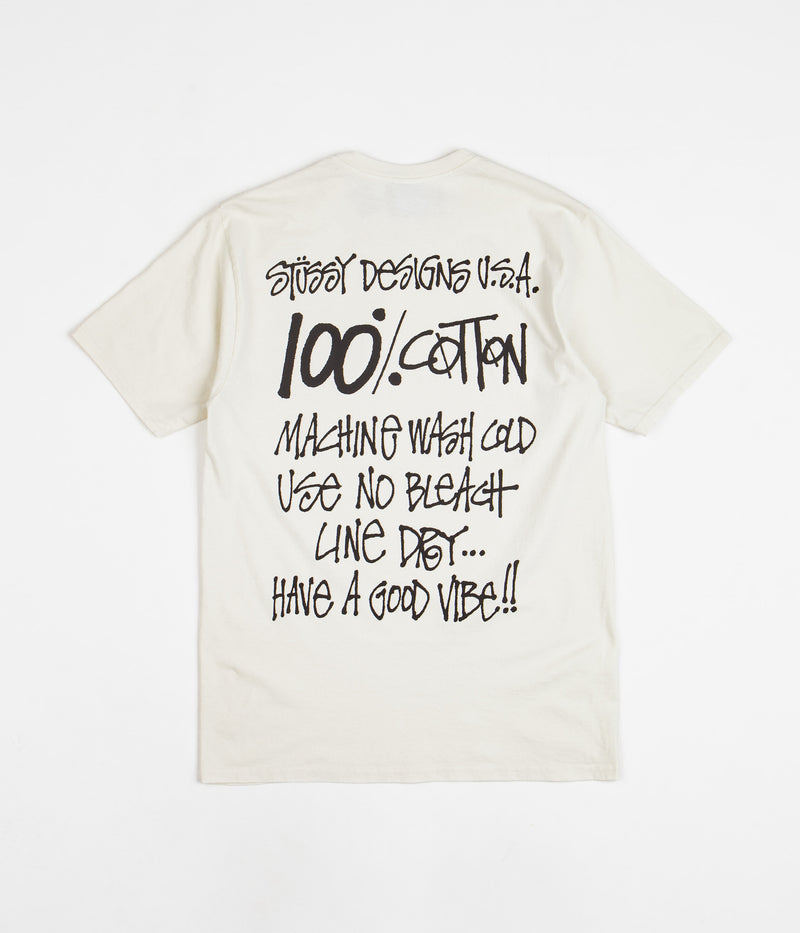 Stussy 100% Pigment Dyed T-Shirt in Natural