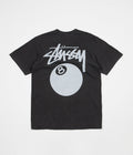 Stussy 8 Ball Pigment Dyed T-Shirt in Black