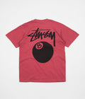Stussy 8 Ball Pigment Dyed T-Shirt in Raspberry