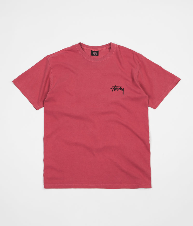 Stussy 8 Ball Pigment Dyed T-Shirt in Raspberry