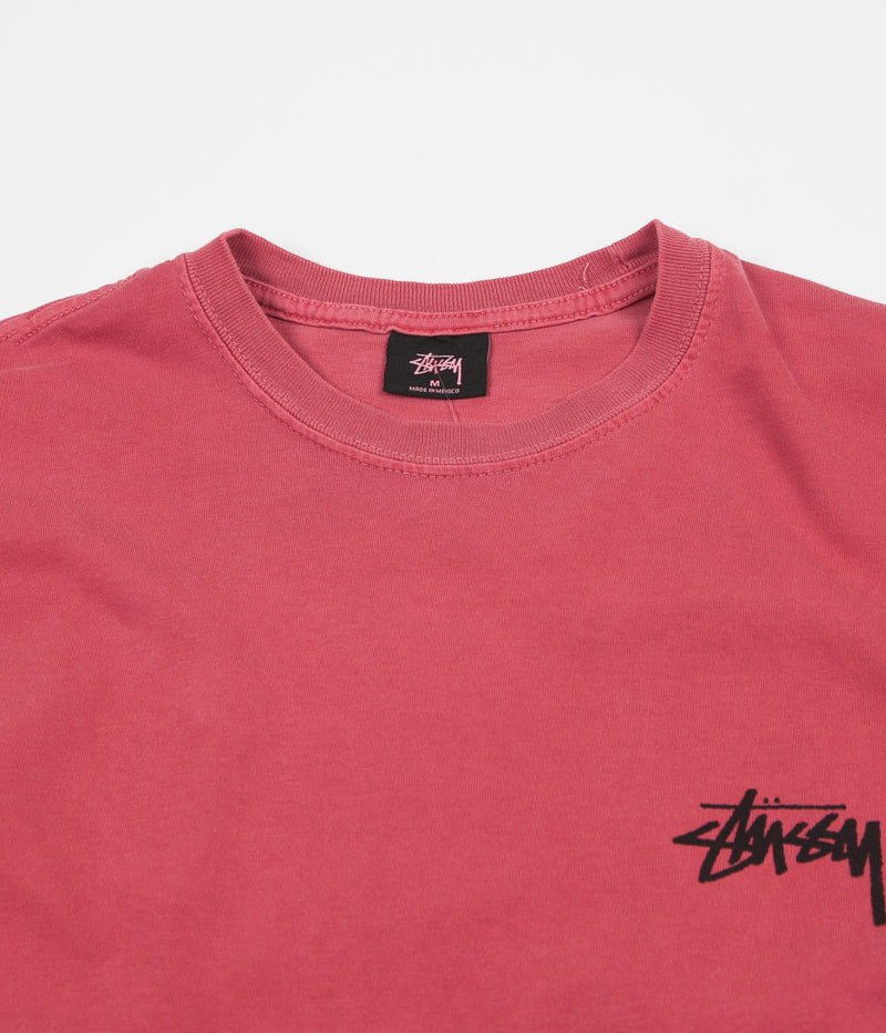 Stussy 8 Ball Pigment Dyed T-Shirt in Raspberry