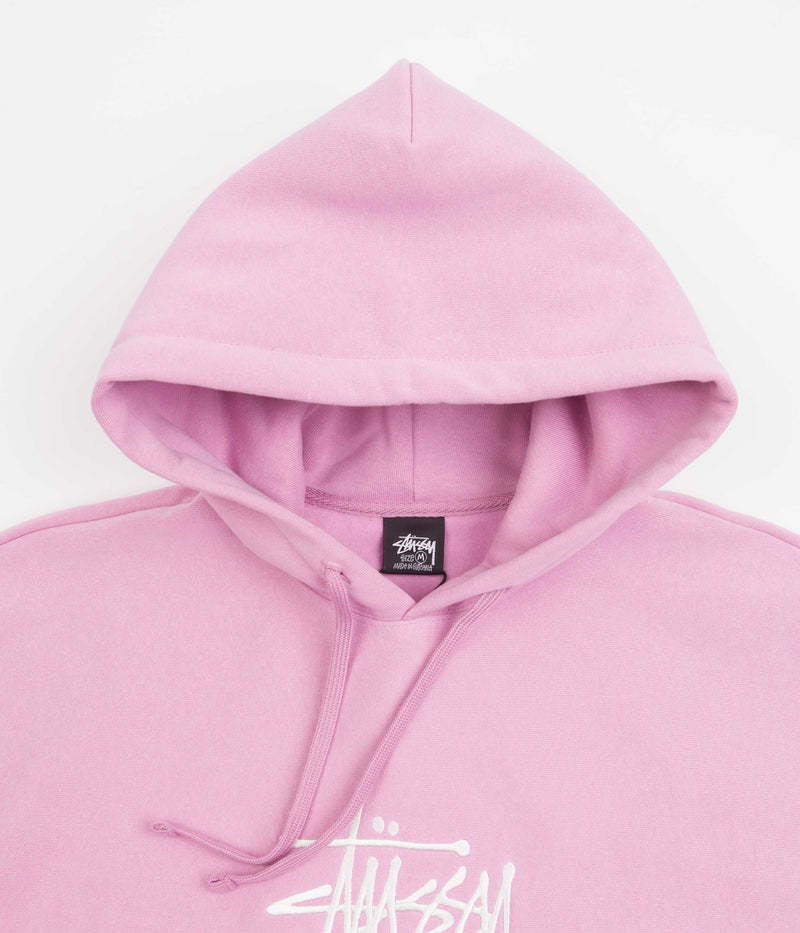 Stussy Basic Applique Hoodie in Pink