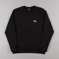 Stussy Basic Crewneck Sweatshirt in Black and Grey