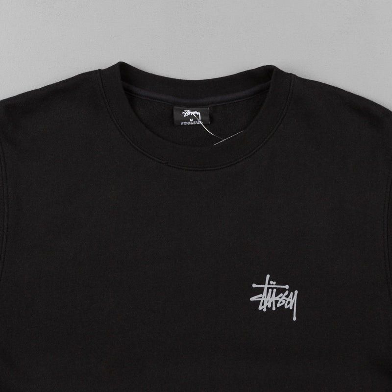 Stussy Basic Crewneck Sweatshirt in Black and Grey
