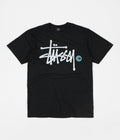 Stussy Basic Logo Pigment Dyed T-Shirt in Black