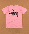 Stussy Basic Pigment Dyed T-Shirt in Pink