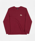 Stussy Basic Stussy Crewneck Sweatshirt in Wine