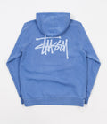 Stussy Basic Stussy Pigment Dyed Hoodie in Blue