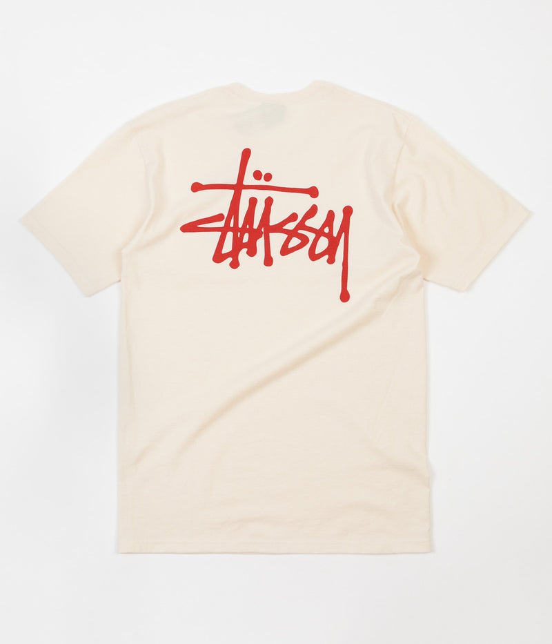 Stussy Basic Stussy T-Shirt in Natural and Red