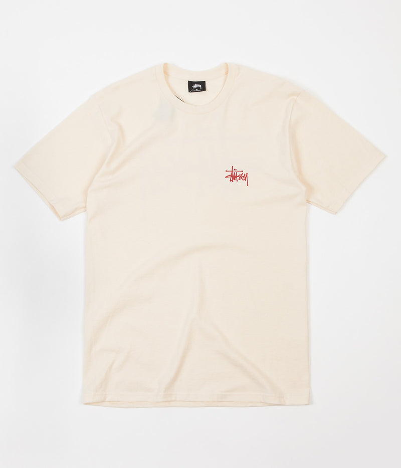 Stussy Basic Stussy T-Shirt in Natural and Red