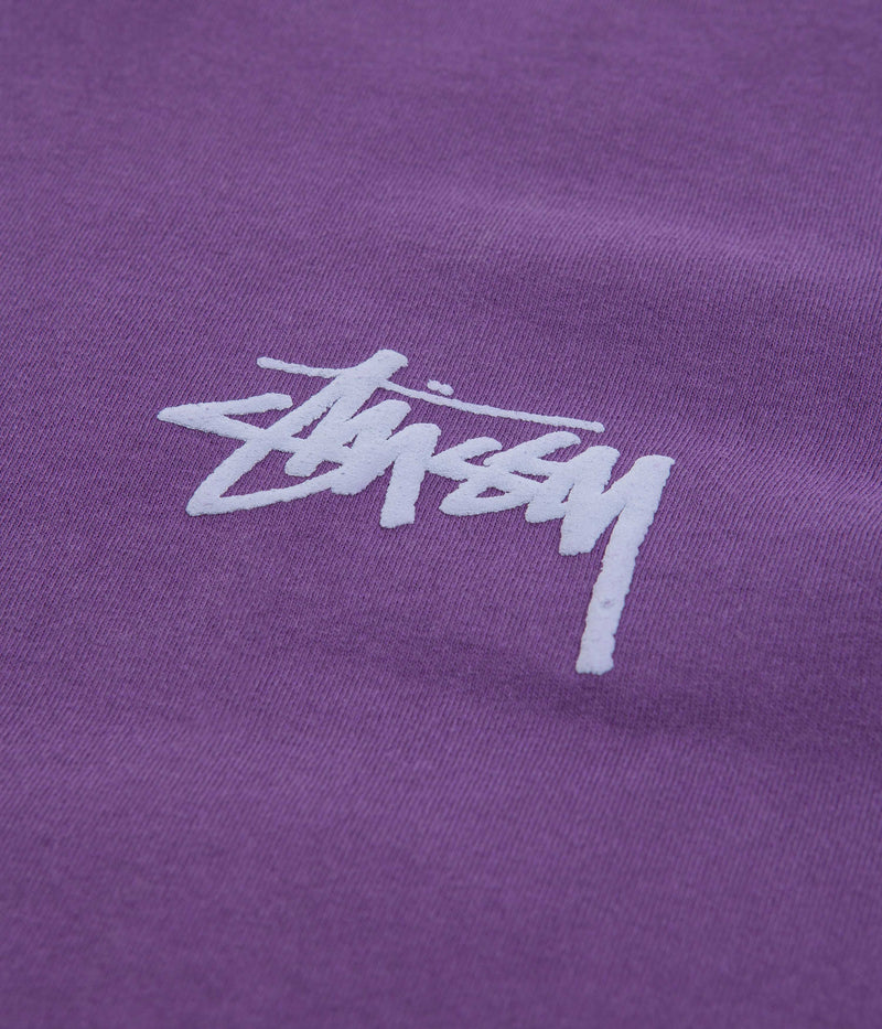Stussy Big League Pigment Dyed T-Shirt in Purple