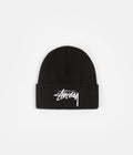 Stussy Big Stock Cuff Beanie in Black
