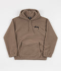 Stussy Bronson Polar Fleece Hoodie in Taupe