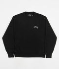 Stussy Care Label Crewneck Sweatshirt in Black