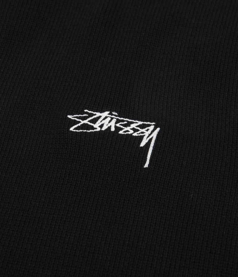 Stussy Care Label Crewneck Sweatshirt in Black