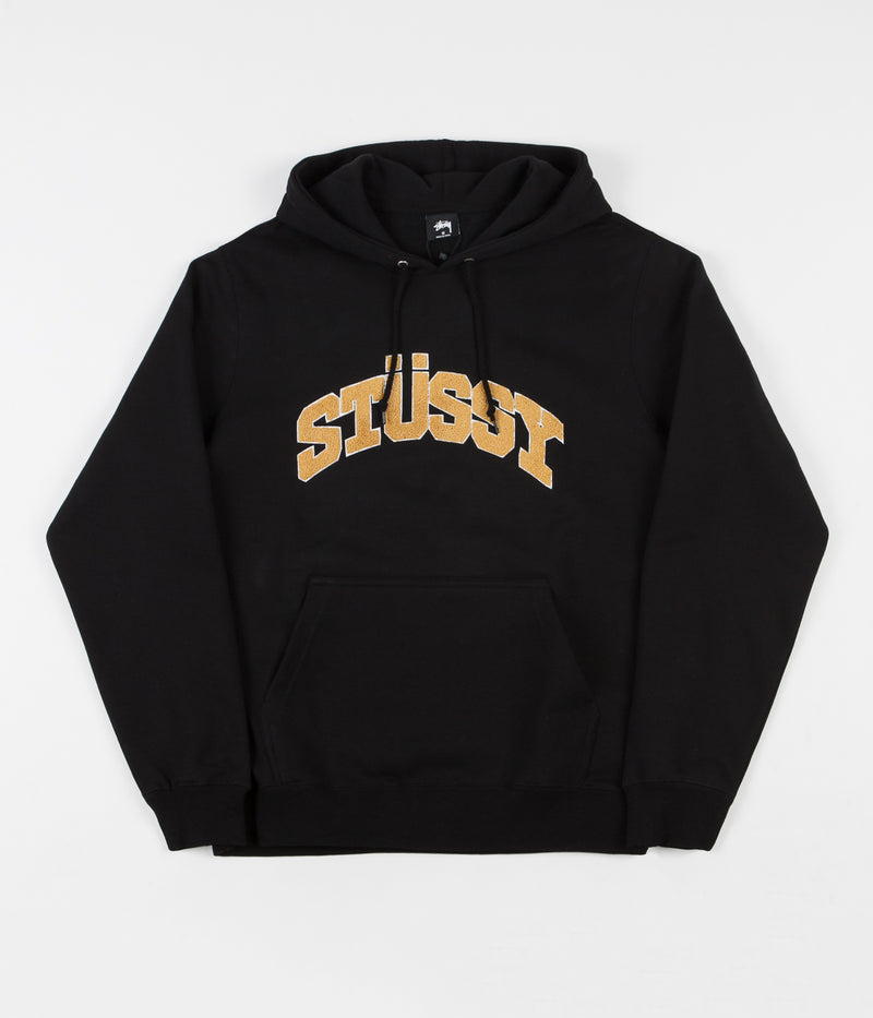 Stussy Chenille Arch Applique Hoodie in Black