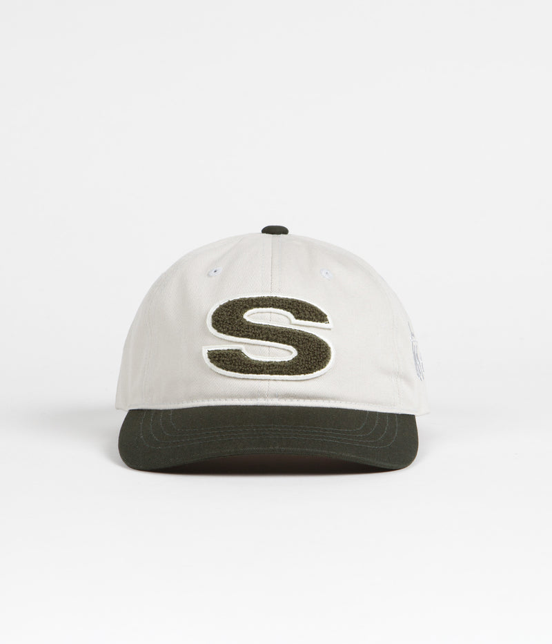 Stussy Chenille S Low Pro Cap in Bone