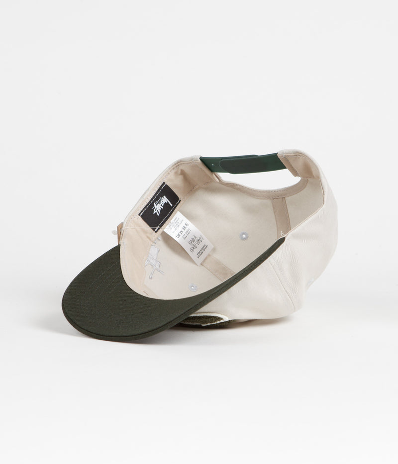 Stussy Chenille S Low Pro Cap in Bone