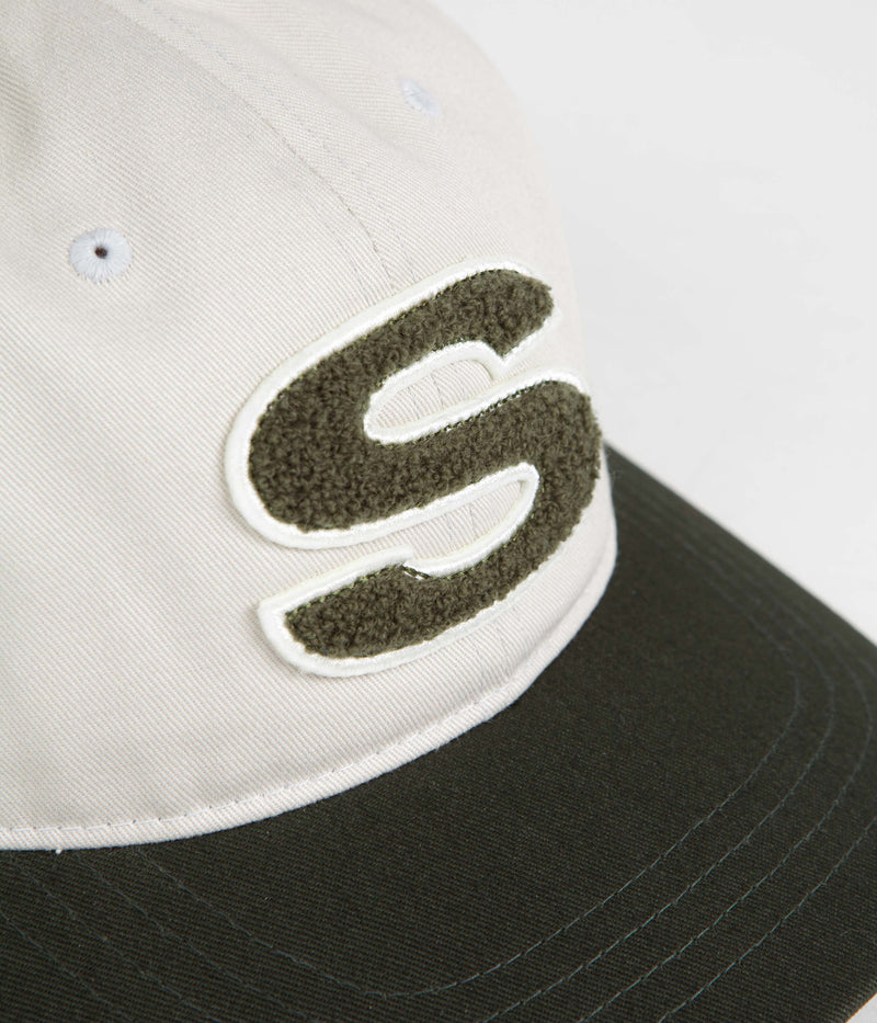 Stussy Chenille S Low Pro Cap in Bone