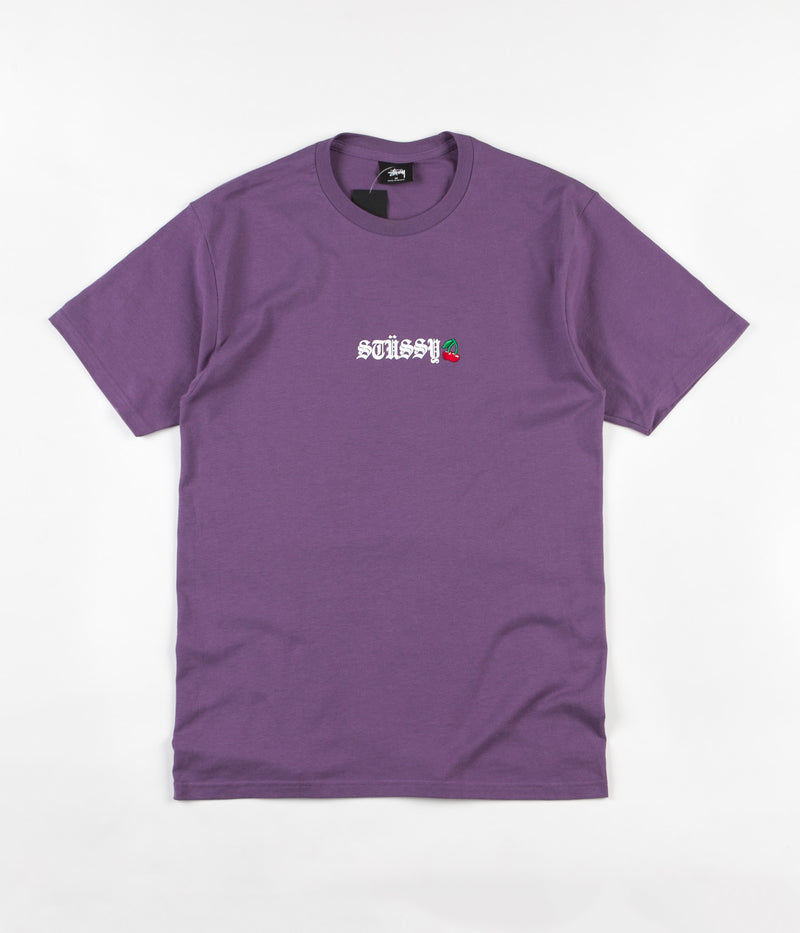 Stussy Cherry T-Shirt in Purple