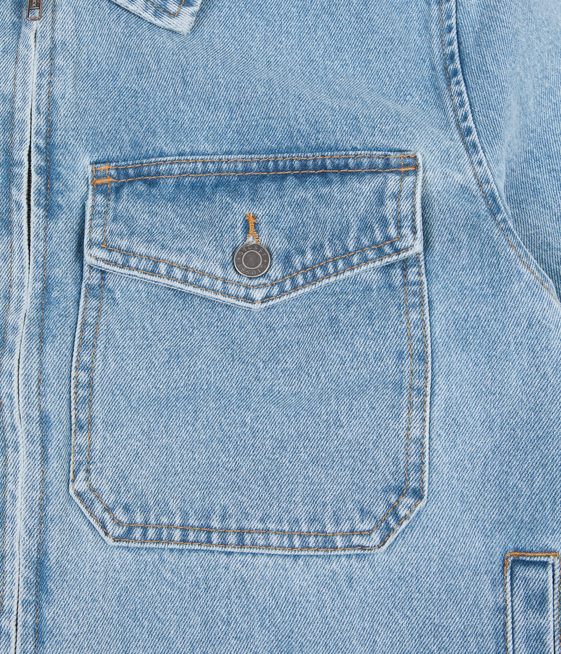 Stussy Denim Garage Jacket in Light Blue