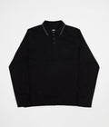 Stussy Dillon Long Sleeve Polo Shirt in Black