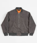 Stussy Dyed Nylon Bomber Jacket in Charcoal