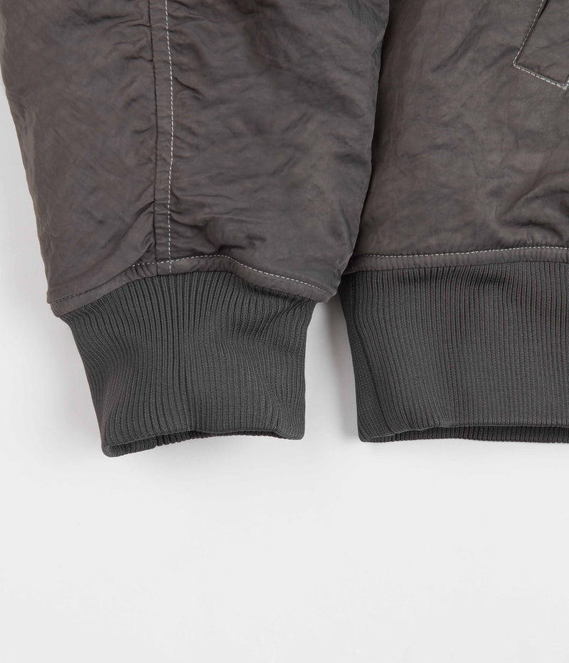 Stussy Dyed Nylon Bomber Jacket in Charcoal