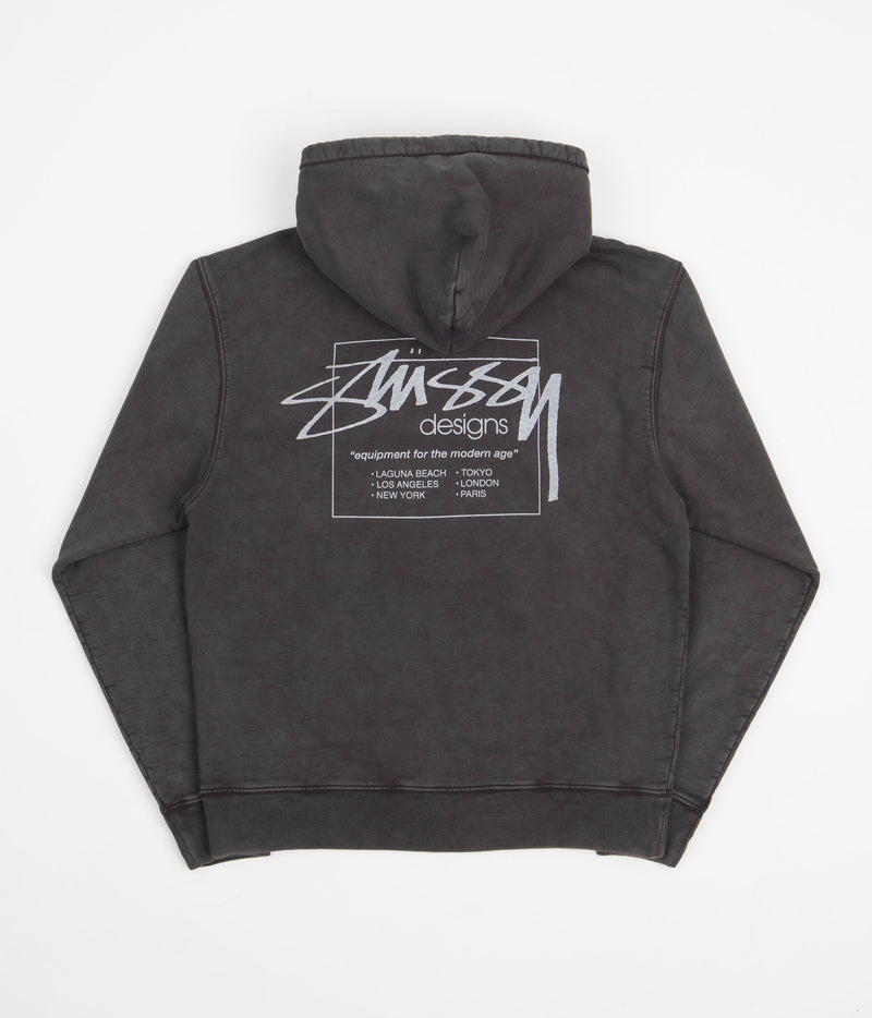 Stussy Dyed Stussy Designs Hoodie in Black