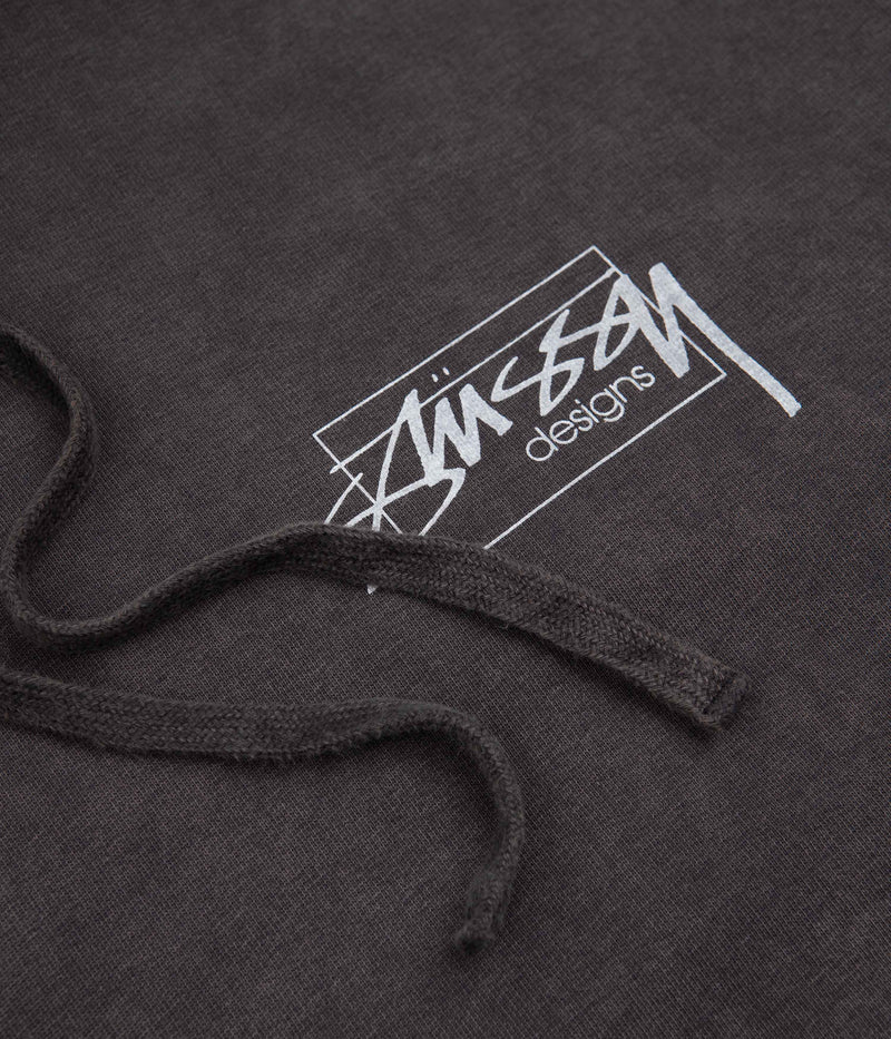 Stussy Dyed Stussy Designs Hoodie in Black