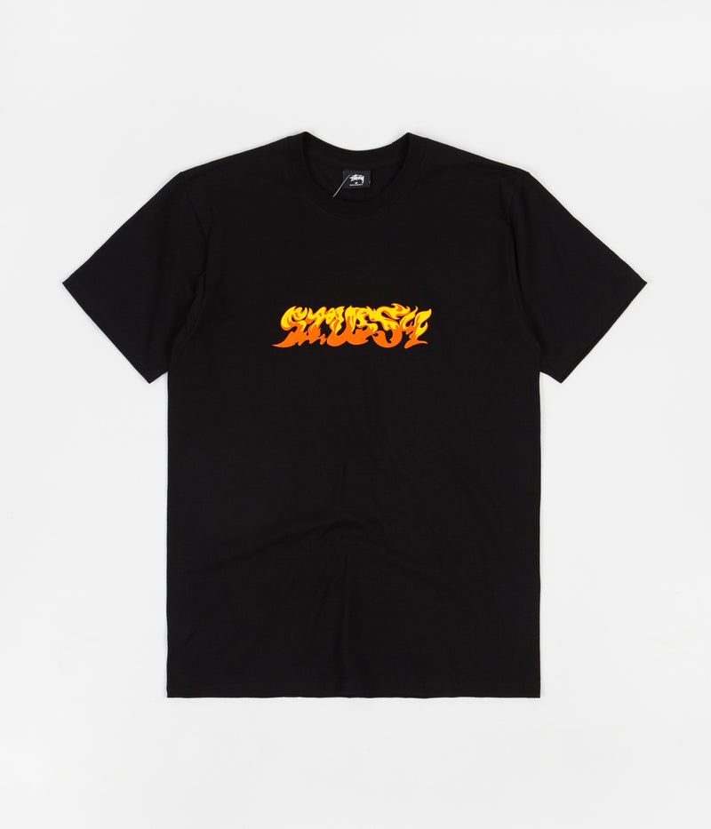 Stussy Flames T-Shirt in Black