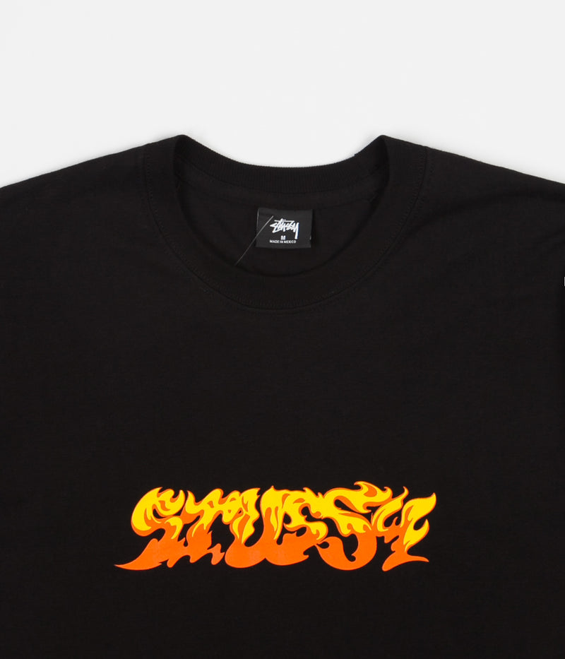 Stussy Flames T-Shirt in Black