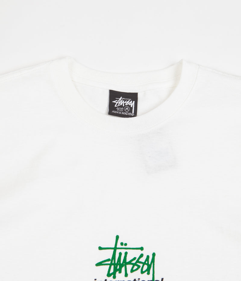 Stussy International T-Shirt in White and Green