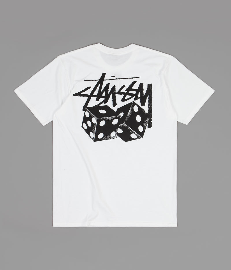 Stussy Pair Of Dice T-Shirt in White