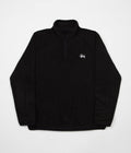 Stussy Polar Fleece Half Zip Sweatshirt in Black
