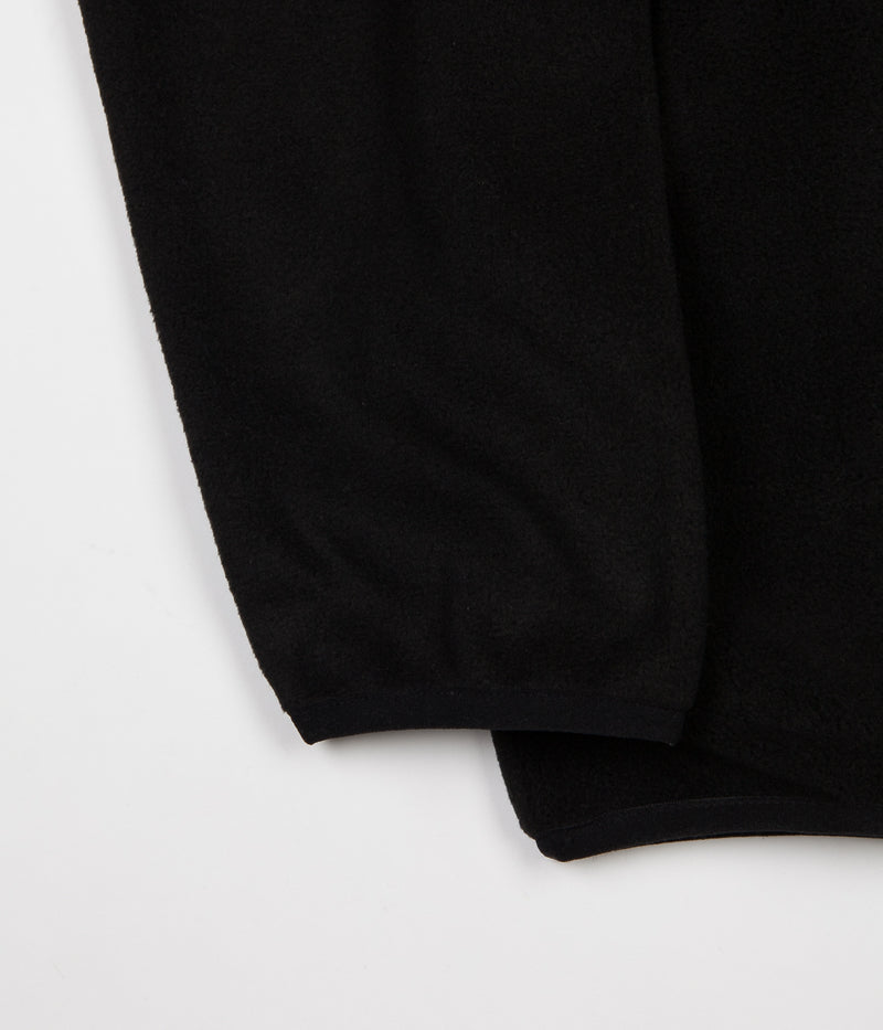 Stussy Polar Fleece Half Zip Sweatshirt in Black