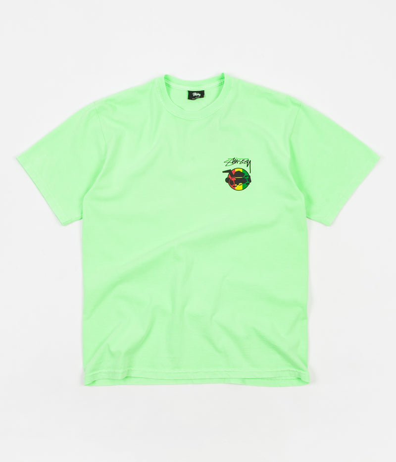 Stussy Rasta Sk8 Pigment Dyed T-Shirt in Green