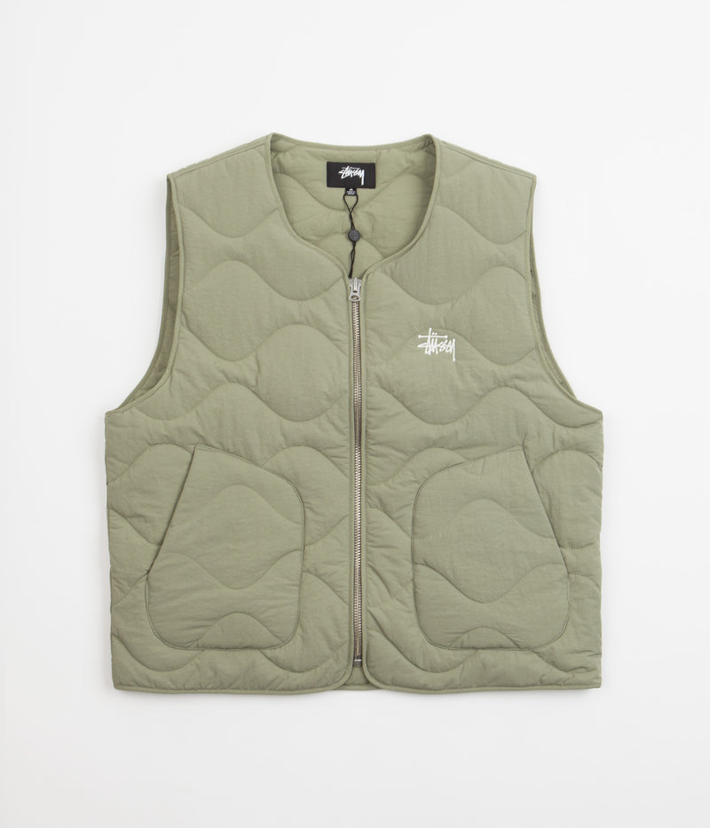 Stussy Recycled Nylon Liner Vest in Coyote