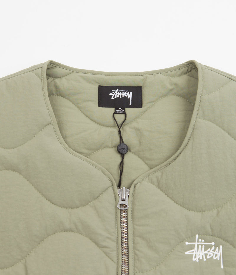 Stussy Recycled Nylon Liner Vest in Coyote