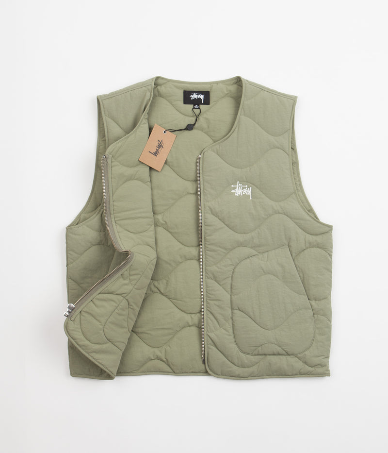 Stussy Recycled Nylon Liner Vest in Coyote
