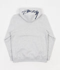 Stussy Smooth Stock Applique Hoodie in Grey Heather