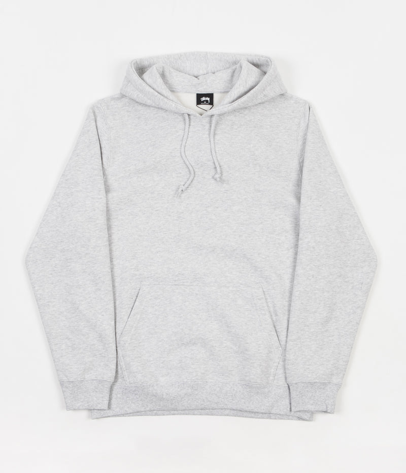 Stussy Smooth Stock Applique Hoodie in Grey Heather