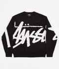Stussy Stock Crewneck Sweatshirt in Black