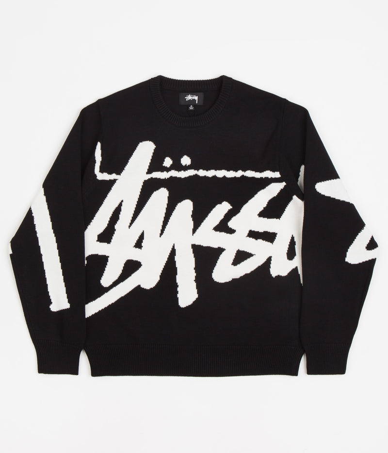Stussy Stock Crewneck Sweatshirt in Black