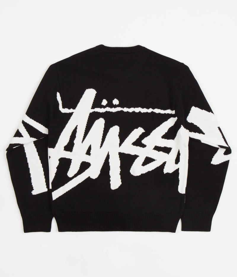 Stussy Stock Crewneck Sweatshirt in Black