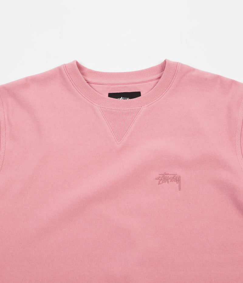 Stussy Stock Terry Crewneck Sweatshirt in Pink