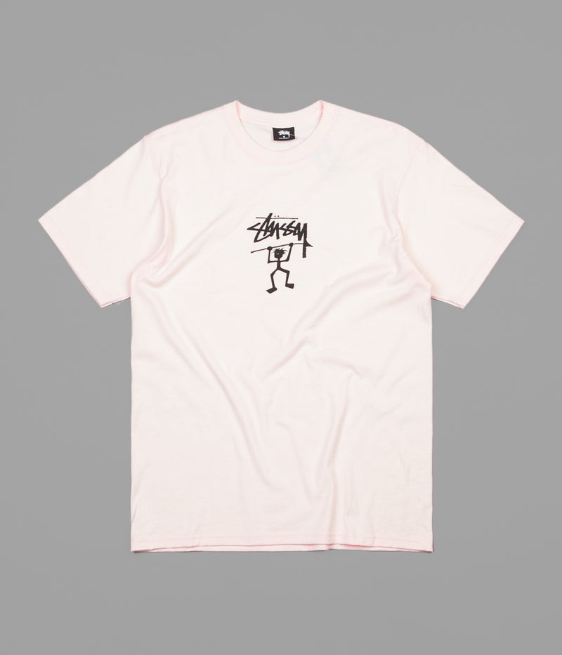 Stussy Warrior Man T-Shirt in Pale Pink