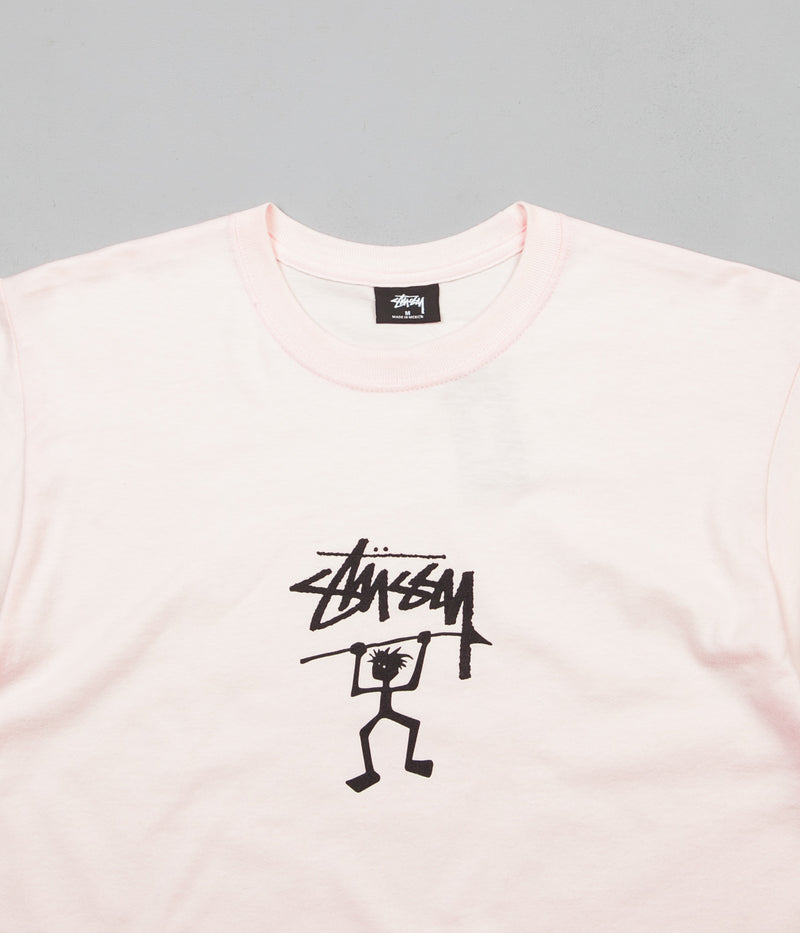 Stussy Warrior Man T-Shirt in Pale Pink