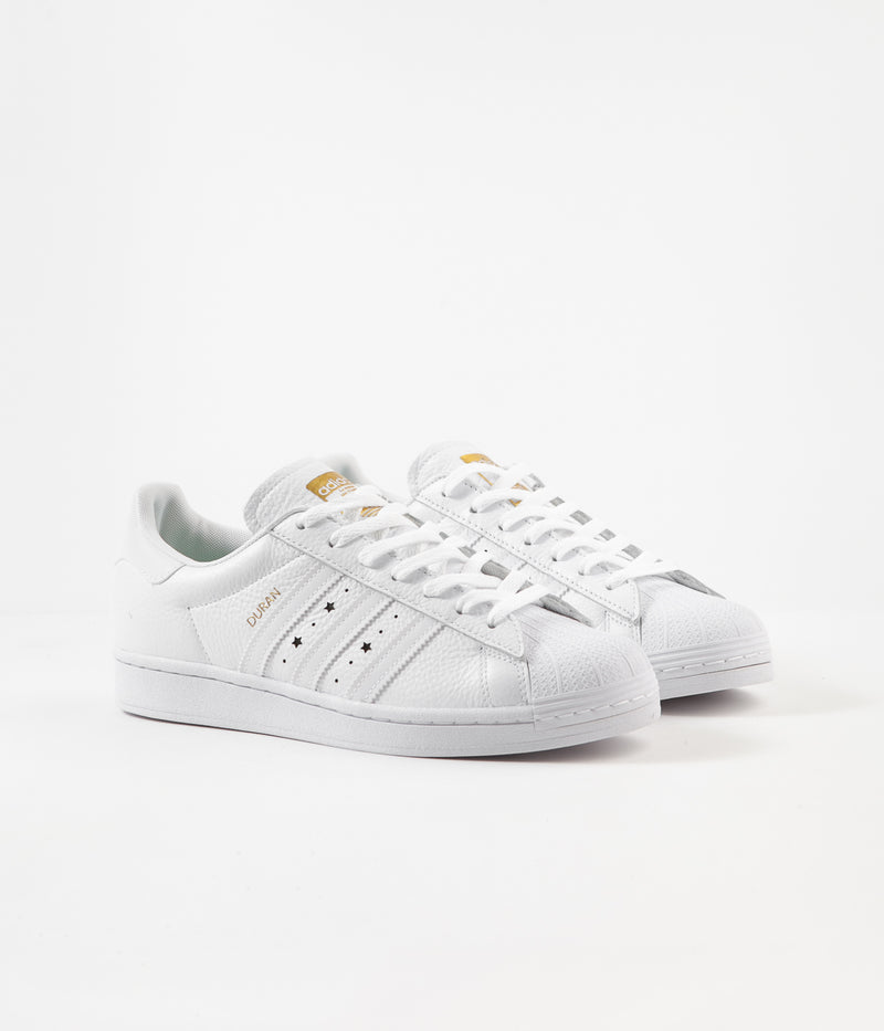 Adidas Superstar ADV 'Duran' Shoes in White and White / White