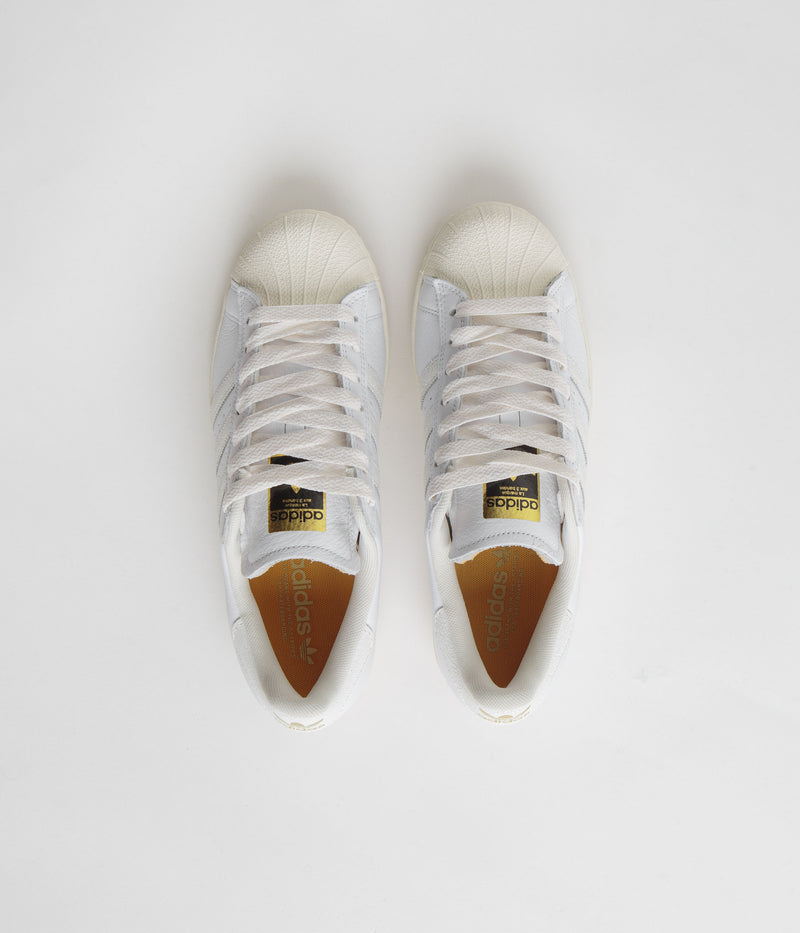Adidas Superstar ADV Shoes in Cloud White and Cloud White / Chalk White